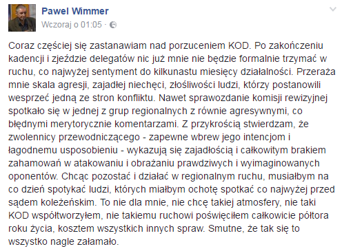 autor: Facebook Pawła Wimmera/wPolityce.pl