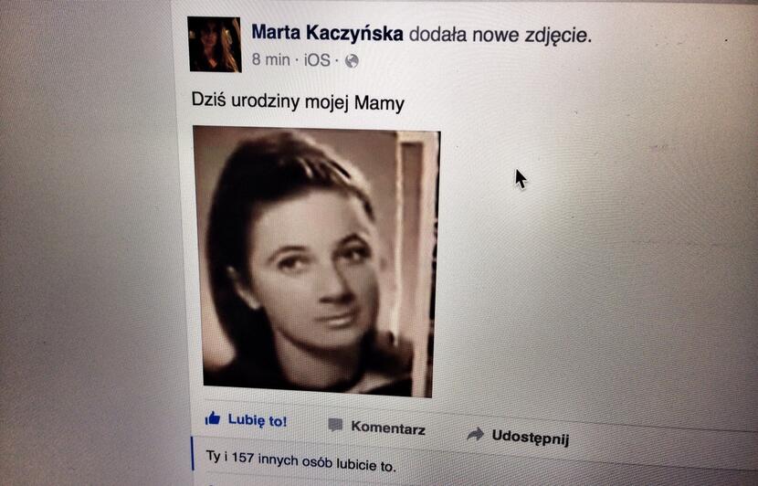 Fot.screenshot/Facebook/Marta Kaczyńska