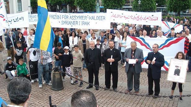 Syryjscy chrześcijanie protestują w Göteborgu/unpo.org
