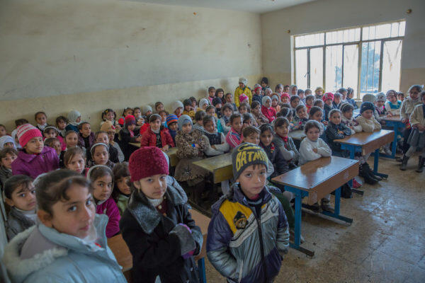 Klasa szkolna w wyzwolonym wschodnim Mosulu / autor: theirworld.org/UNICEF/Anmar