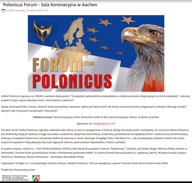 Screen strony institut-polonicus.eu / autor: institut-polonicus.eu