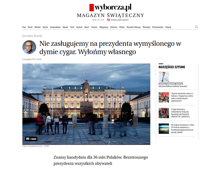 Screen GW / autor: wyborcza.pl