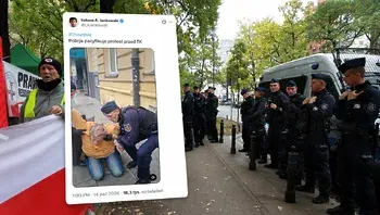 Protest i policyjna interwencja pod TK.webp