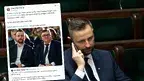 Polityczny kolaż z sali sejmowej.webp