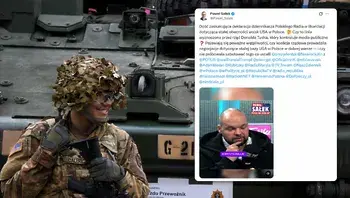 Żołnierz i wpis o bazie USA w Polsce.webp
