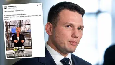 Portret polityka z wpisem na X.webp