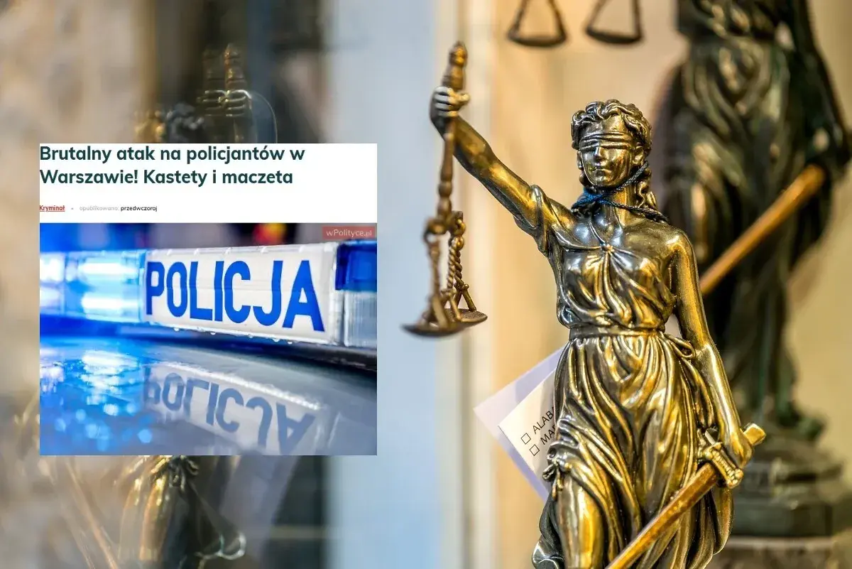 Kastety, maczeta i atak na policjantów. Zarzuty dla agresora